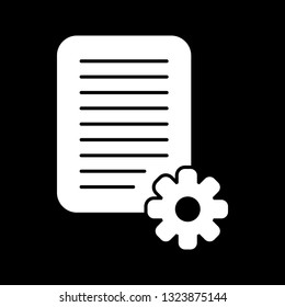  Vector Document Setting Icon
