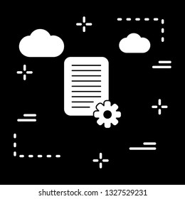  Vector Document Setting Icon