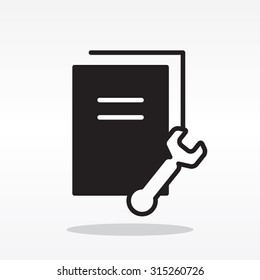 Vector Document Settings Icon