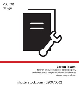 Vector Document Settings Icon