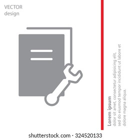 Vector Document Settings Icon