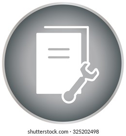Vector Document Settings Icon