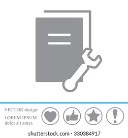 Vector Document Settings Icon