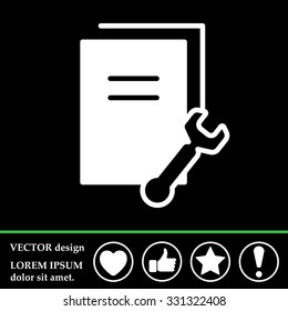 Vector Document Settings Icon