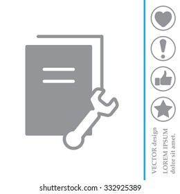 Vector Document Settings Icon