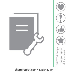 Vector Document Settings Icon