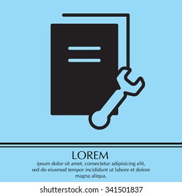 Vector Document Settings Icon