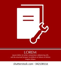 Vector Document Settings Icon