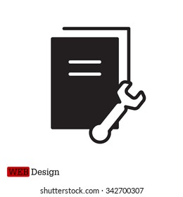 Vector Document Settings Icon