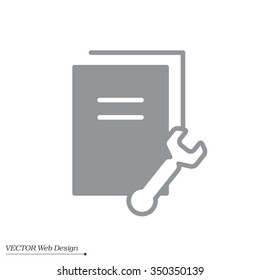 Vector Document Settings Icon