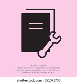 Vector Document Settings Icon