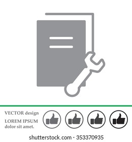 Vector Document Settings Icon