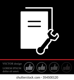 Vector Document Settings Icon