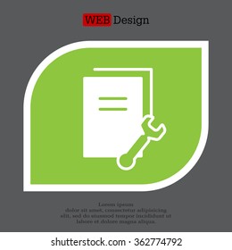 Vector Document Settings Icon