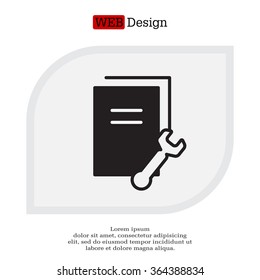 Vector Document Settings Icon