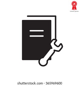 Vector Document Settings Icon