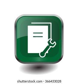Vector Document Settings Icon