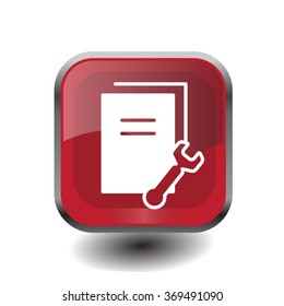 Vector Document Settings Icon
