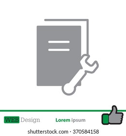 Vector Document Settings Icon