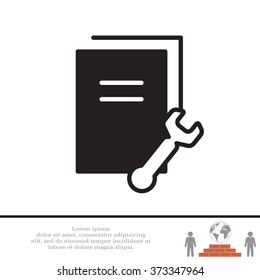 Vector Document Settings Icon