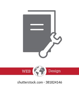 Vector Document Settings Icon