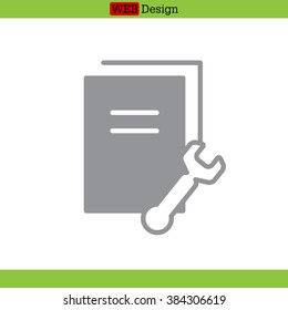 Vector Document Settings Icon