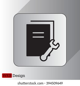 Vector Document Settings Icon
