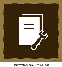 Vector Document Settings Icon