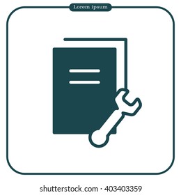 Vector Document Settings Icon