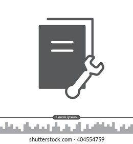 Vector Document Settings Icon
