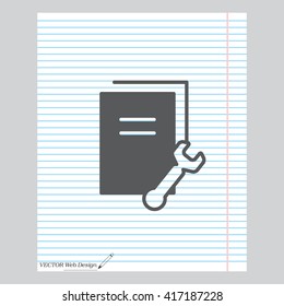 Vector Document Settings Icon