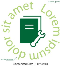 Vector Document Settings Icon