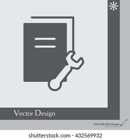 Vector Document Settings Icon