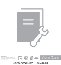 Vector Document Settings Icon