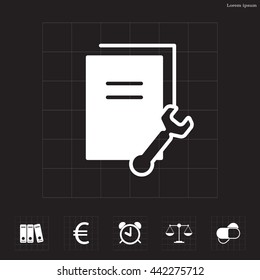 Vector Document Settings Icon