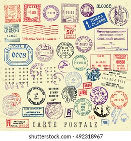 Vector Document Stamp Set. Great For Vintage Designs.