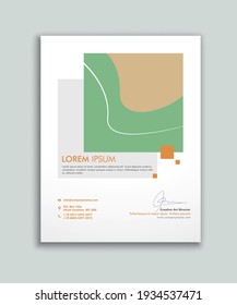 Vector document template. Stylish document presentation sheet. Blank layout mockup. 