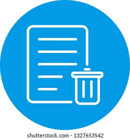 Vector Document Trash Icon
