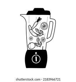 Vector dodle illustration of blender in hand draw style