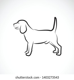 Vector of a dog beagle on white background. Pet. Animal. Dog logo or icon. Easy editable layered vector illustration.
