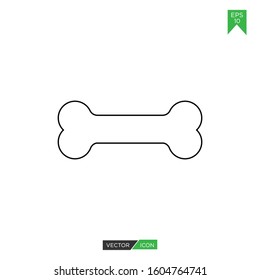 Vector Dog bone icon with modern flat design isolated on white background, dog food vector illustration can use for web site or mobile app