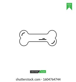 Vector Dog bone icon with modern flat design isolated on white background, dog food vector illustration can use for web site or mobile app