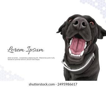 Vector Dog Breed Labrador 2 wall decor ideas. realistic animal images. Hand drawn dog isolated. for room decoration, events, etc