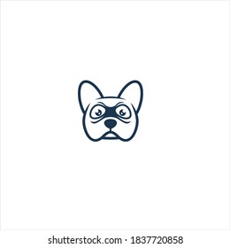 Vector dog   cat face design white background  Pet  Animal  Easy editable layered vector illustration 