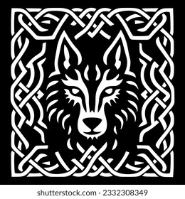 Vector dog celtic knot artwork
