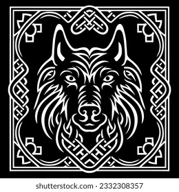 Vector dog celtic knot artwork
