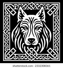 Vector dog celtic knot artwork
