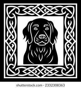 Vector dog celtic knot artwork
