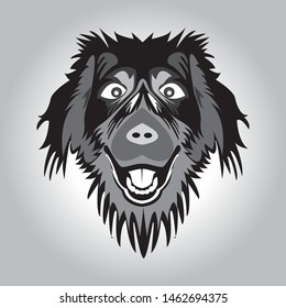 Vector of dog face design on a white background. Animal. vector illustration