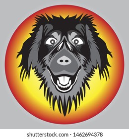 Vector of dog face design on a white background. Animal. vector illustration